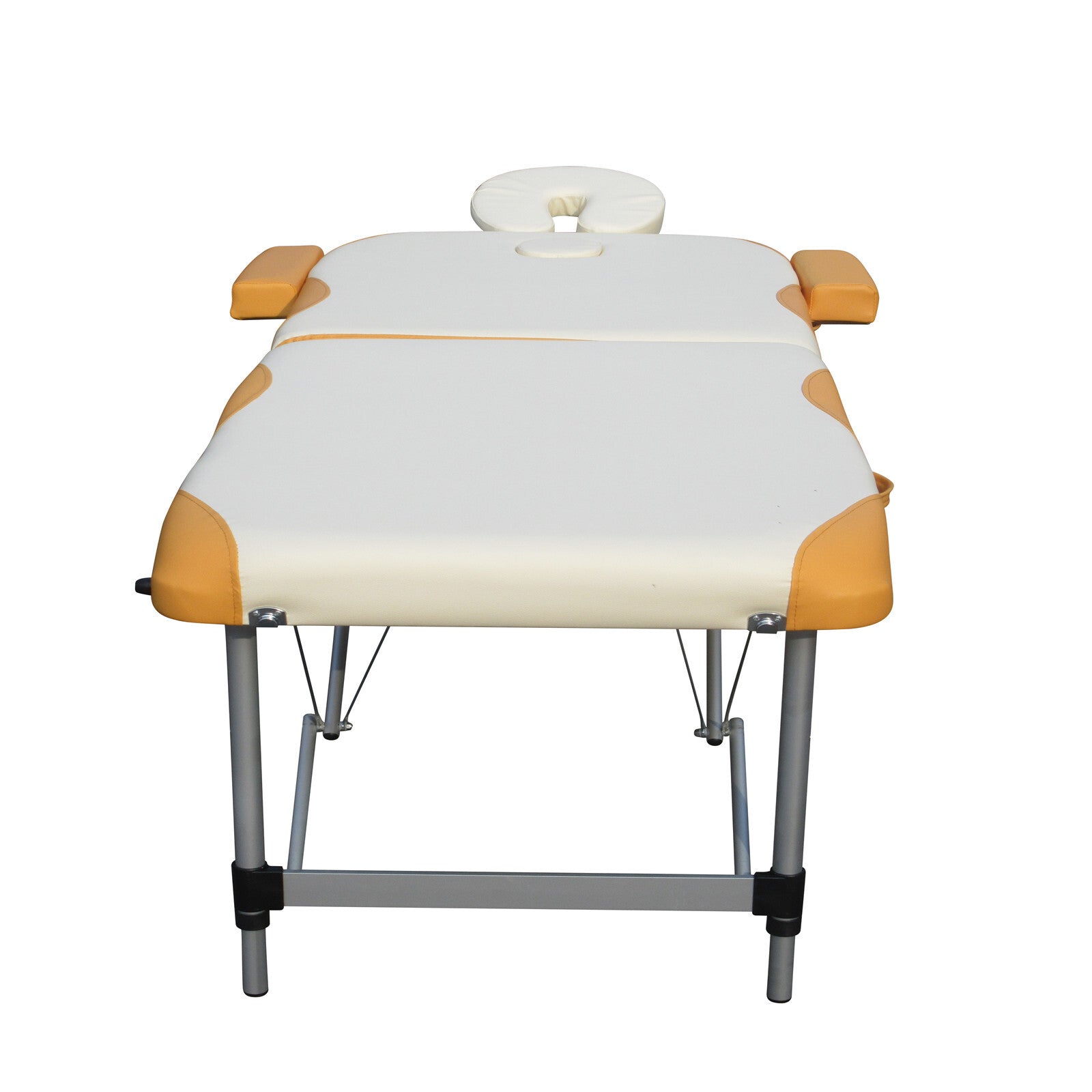 YES4HOMES portable aluminium massage table, foldable beauty therapy bed with adjustable height and cushioned surface.