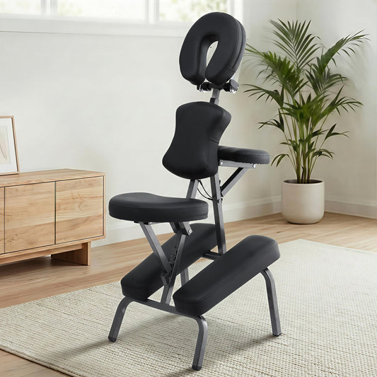 Hlpmedical Zenses portable massage chair, lightweight folding tattoo lash beauty bed with padded seat and adjustable backrest.