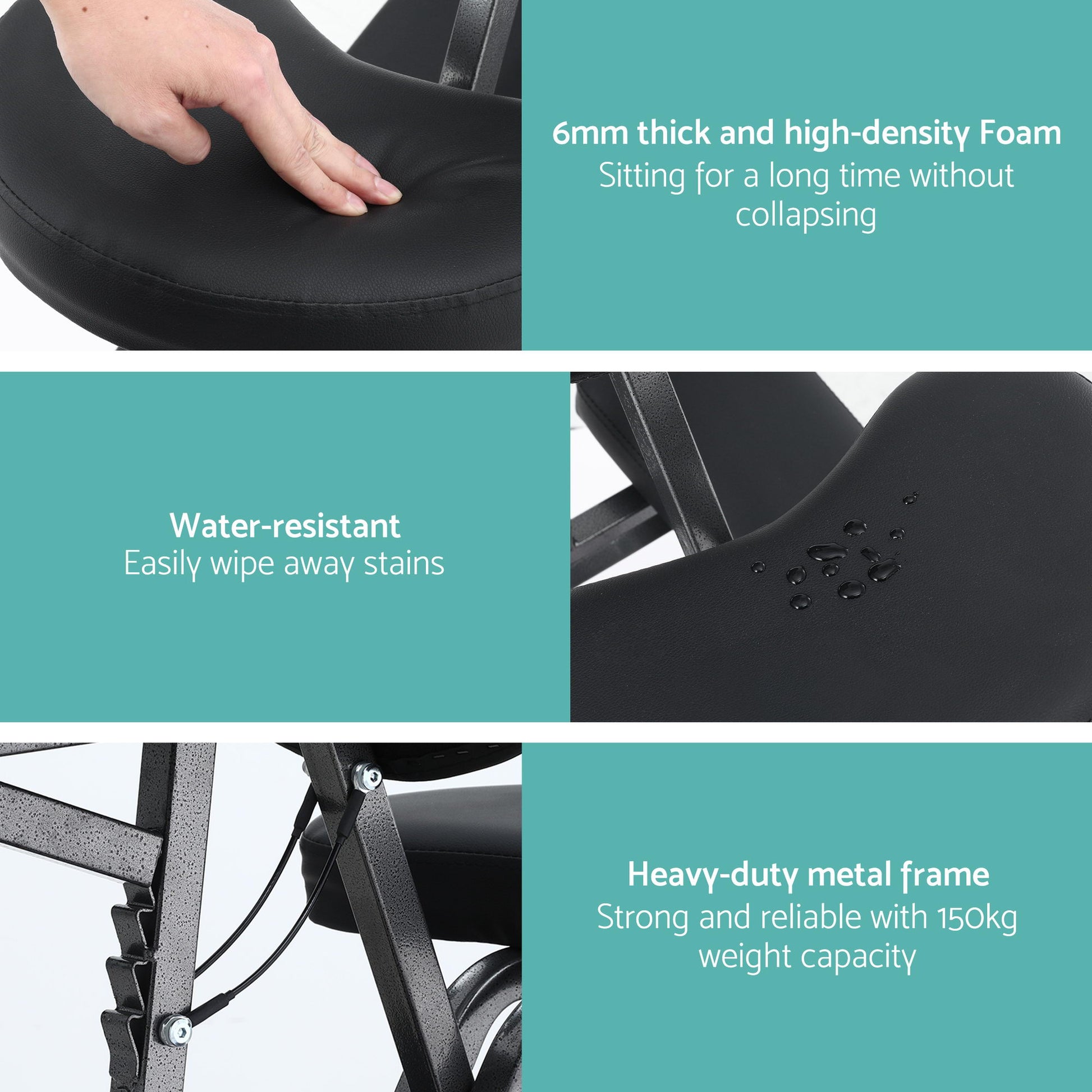 Hlpmedical Zenses portable massage chair, lightweight folding tattoo and beauty bed with padded seat and adjustable backrest.
