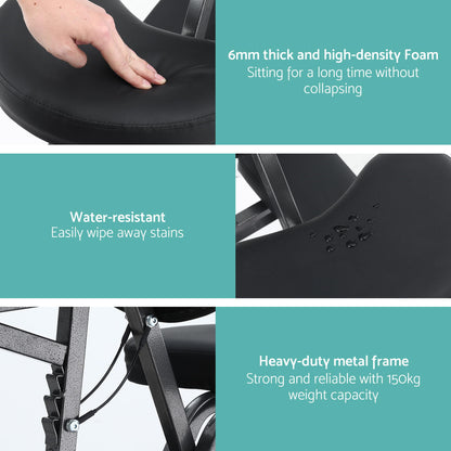 Hlpmedical Zenses portable massage chair, lightweight folding tattoo and beauty bed with padded seat and adjustable backrest.