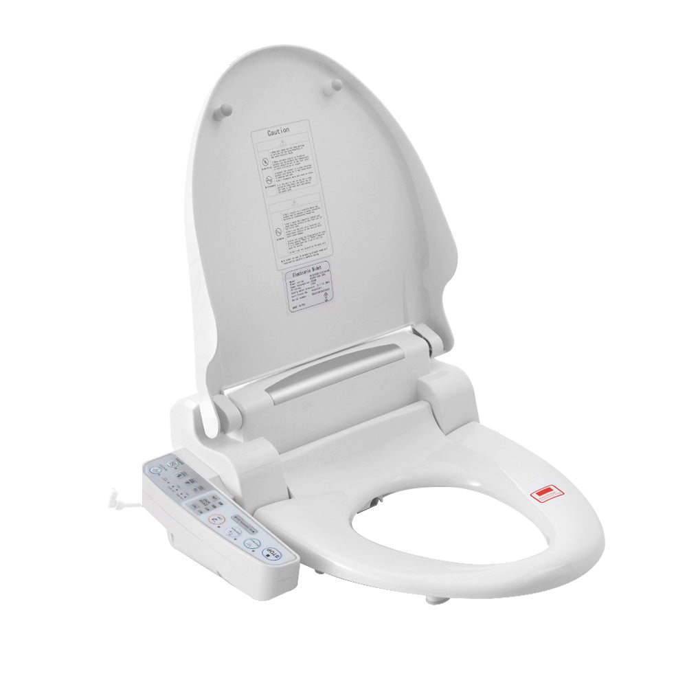 Hlpmedical Cefito electric bidet toilet seat cover with control panel, featuring water wash and dry functions for bathroom comfort.