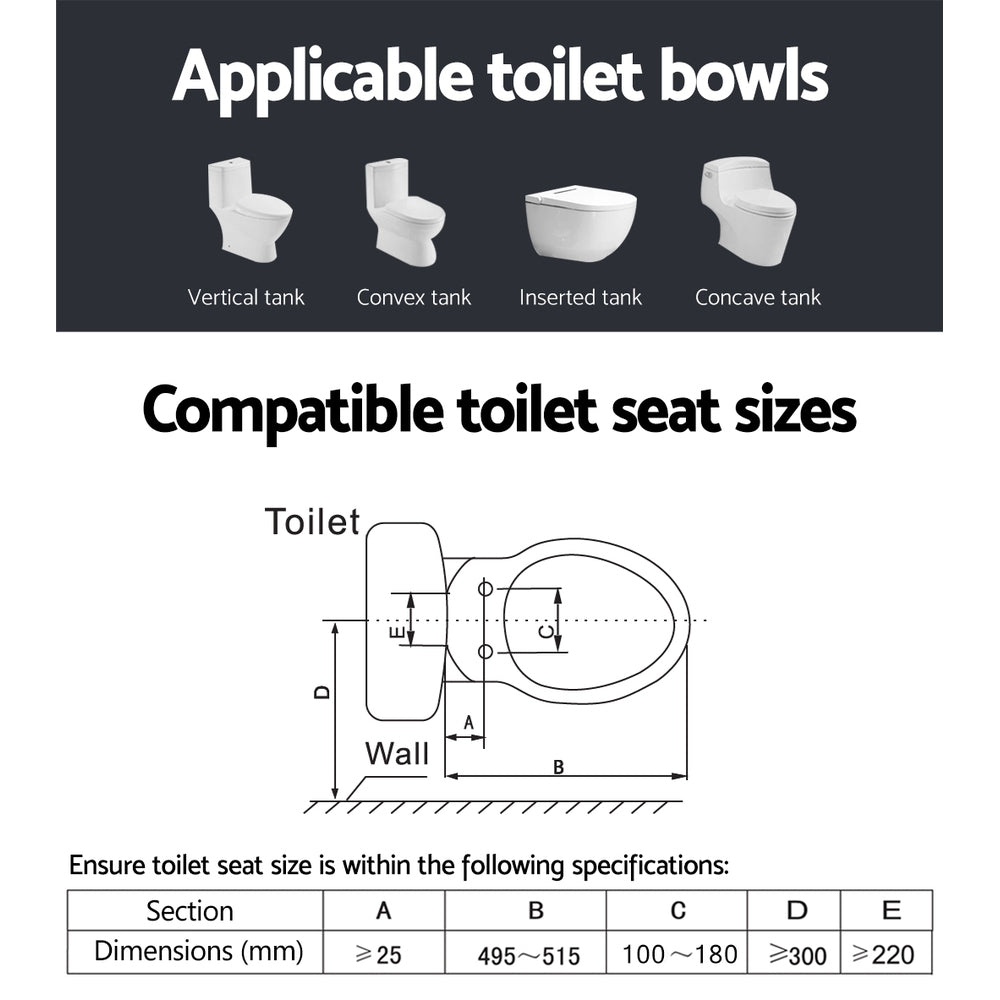 Hlpmedical Cefito electric bidet toilet seat cover with control panel, featuring automatic water wash and drying functions.