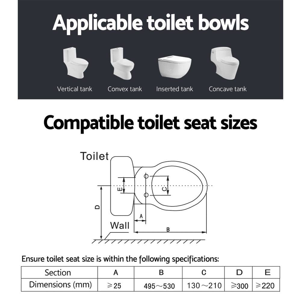 Hlpmedical Cefito electric bidet toilet seat cover with V-shape design and bathroom spray for water wash and hygiene.
