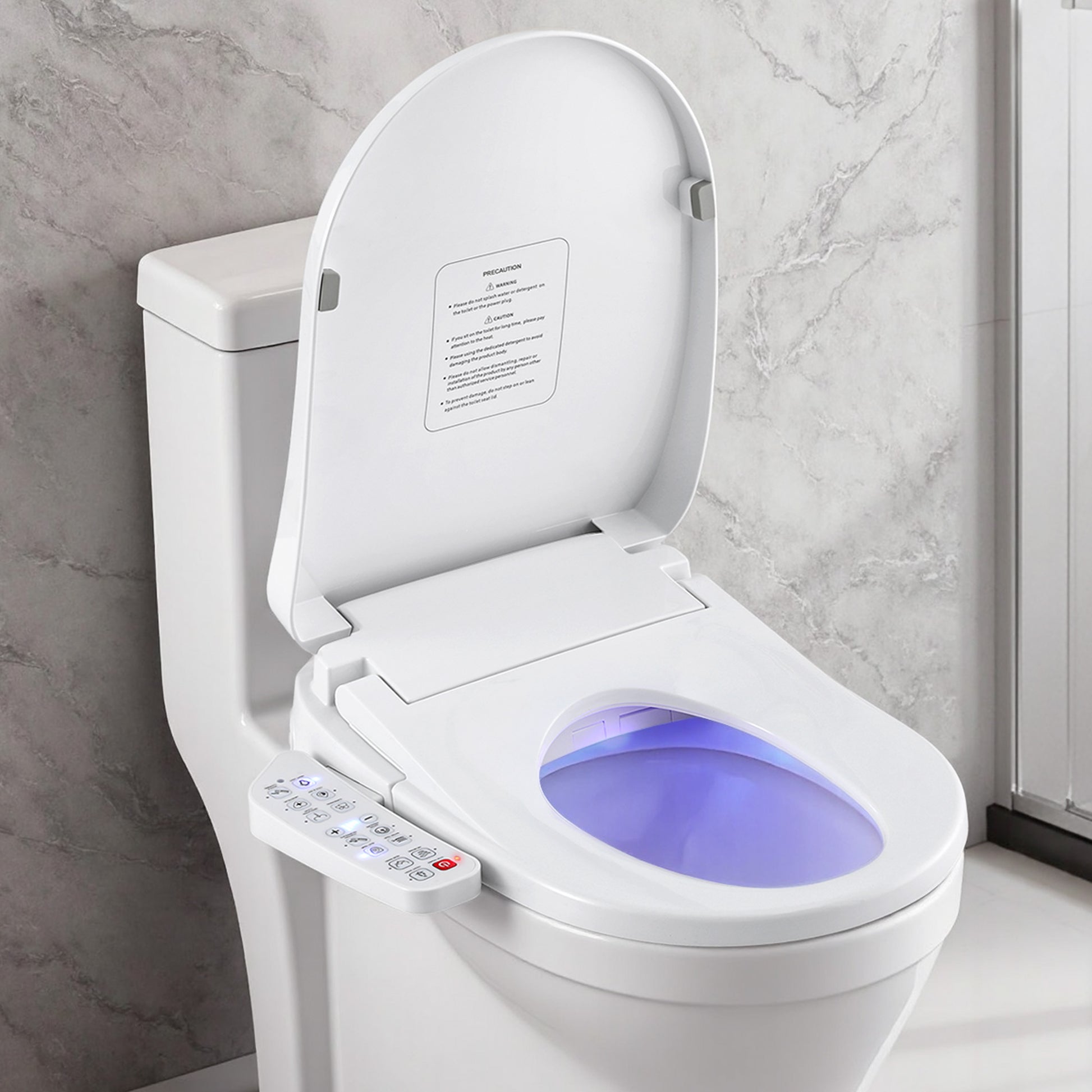 Hlpmedical Cefito electric bidet toilet seat cover with heated water, warm air dryer, LED night light, and customizable features.