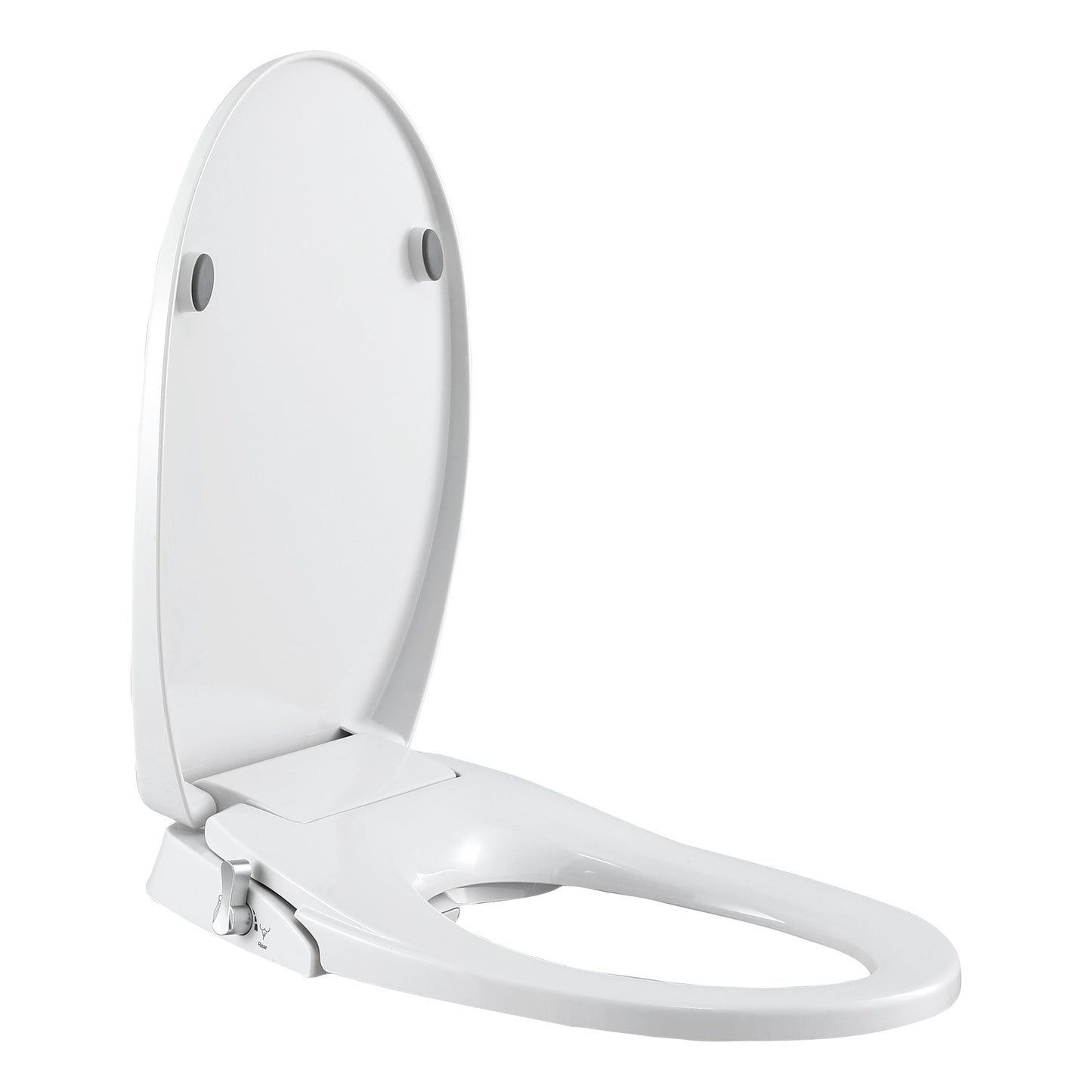 Hlpmedical Cefito non-electric bidet toilet seat in O-shape with dual nozzles, soft-close lid, water-mark finish, DIY installation.