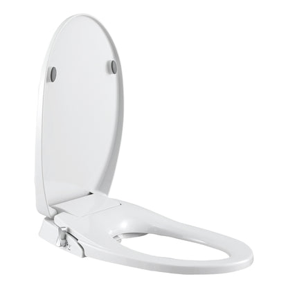 Hlpmedical Cefito non-electric bidet toilet seat in O-shape with dual nozzles, soft-close lid, water-mark finish, DIY installation.
