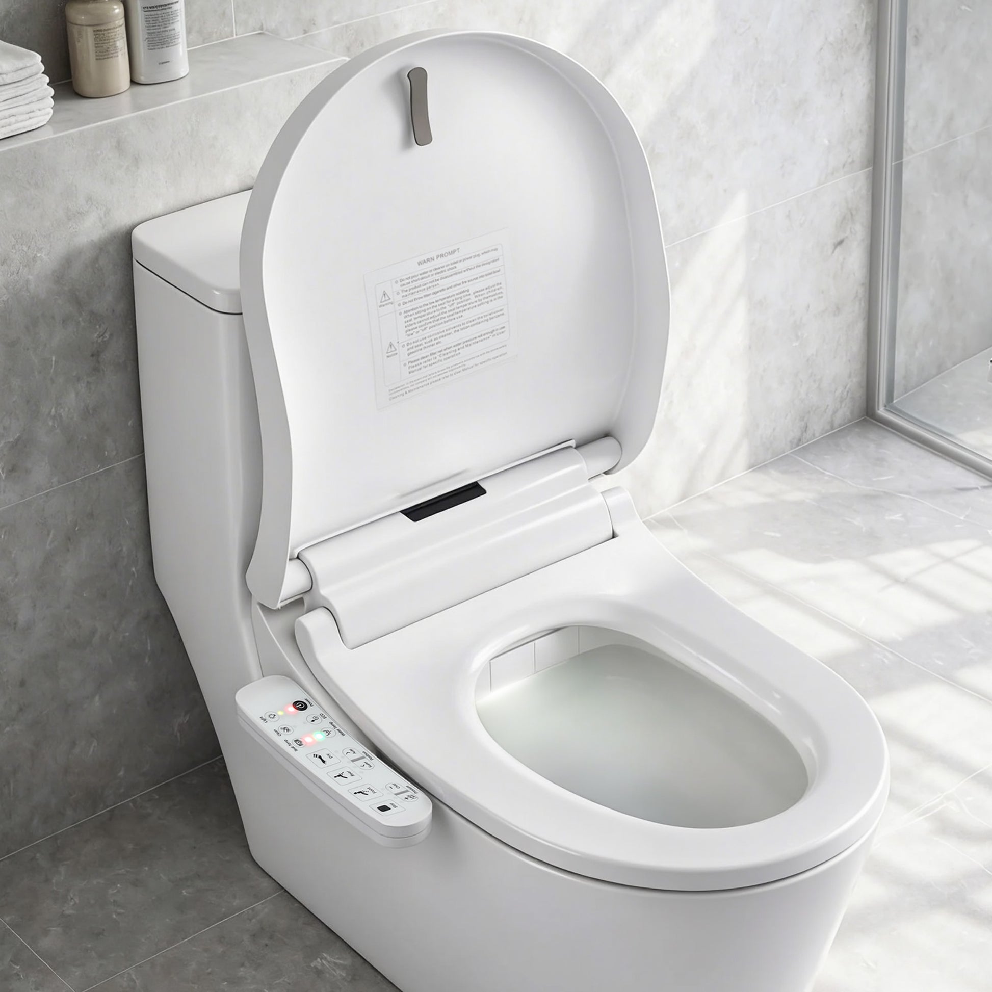 Hlpmedical Cefito Smart electric bidet toilet seat cover in D-shape with SIAA material certification, designed for bathroom bidet furniture.
