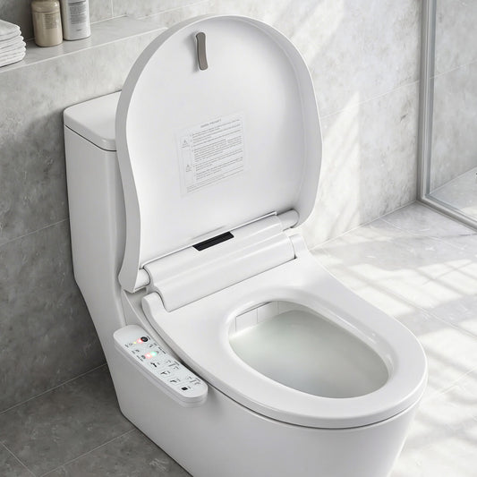 Hlpmedical Cefito Smart electric bidet toilet seat cover in D-shape with SIAA material certification, designed for bathroom bidet furniture.