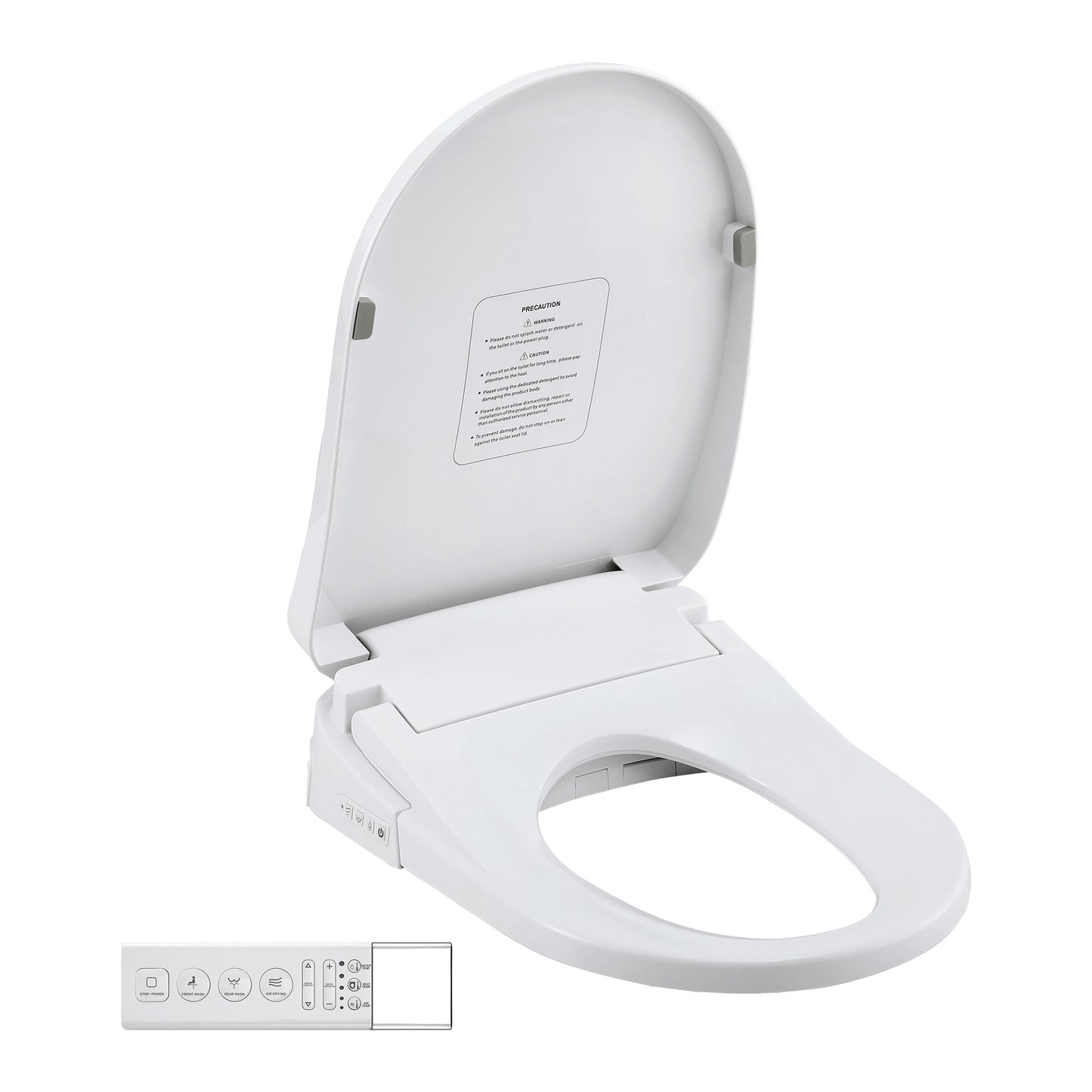 Hlpmedical Cefito Smart Electric Bidet Toilet Seat with wireless remote, heated dryer, and auto wash features, mounted on a bathroom toilet.