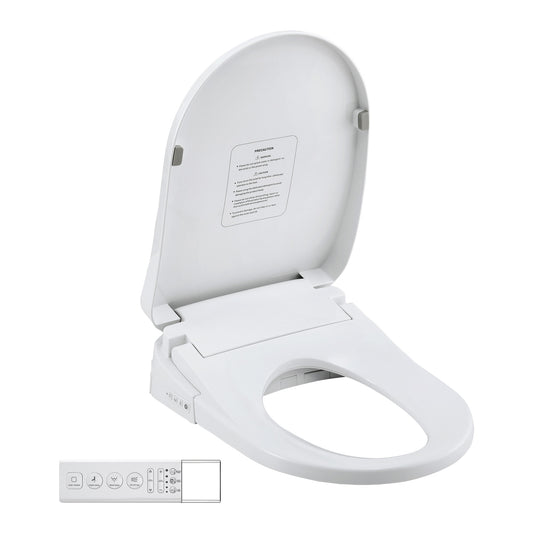 Hlpmedical Cefito Smart Electric Bidet Toilet Seat with wireless remote, heated dryer, and auto wash features, mounted on a bathroom toilet.