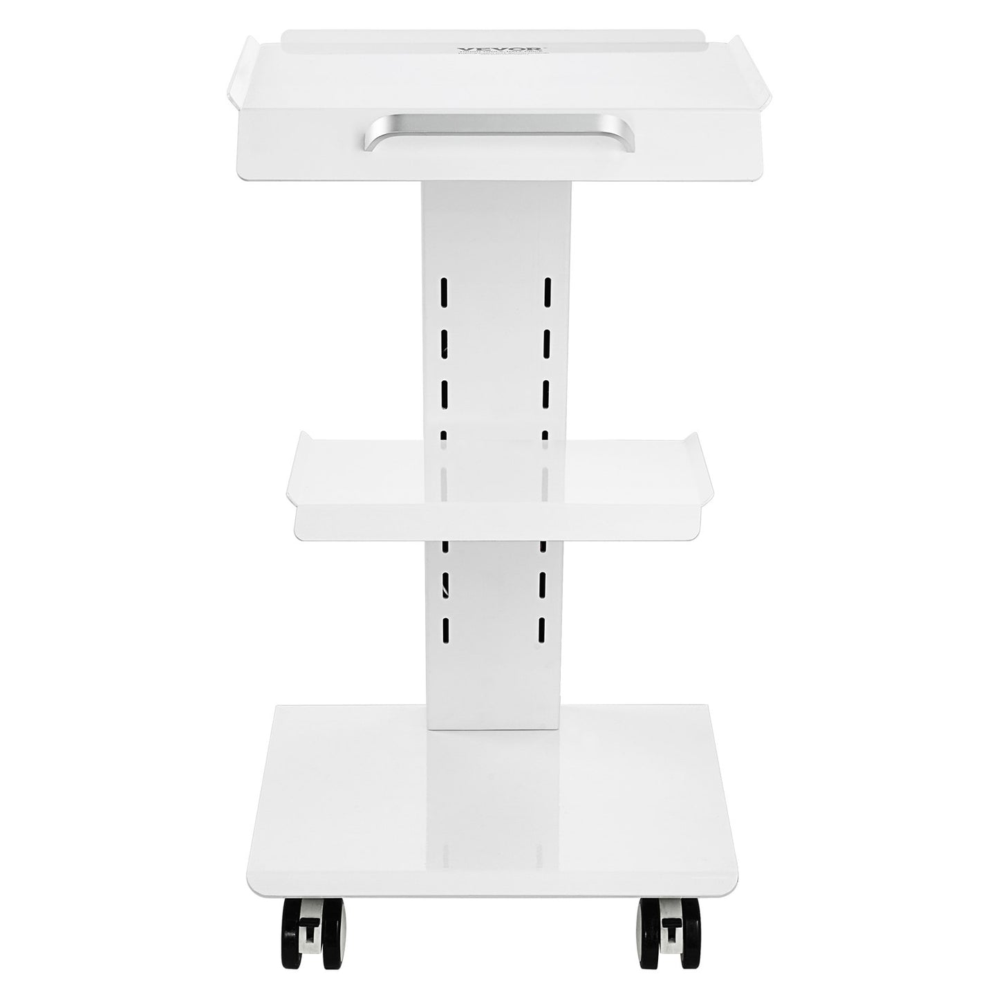 Hlpmedical dental lab trolley cart with three layers, mobile rolling design, and built-in socket for convenient kitchen or lab use.