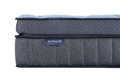 Hlpmedical And Sleep Prime Queen Mattress with plush fabric and supportive foam layer, designed for comfort and restful sleep.