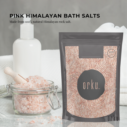 Pink Himalayan bath salts in natural crystal rocks, ideal for spa therapy and body scrubs, from Hlpmedical.