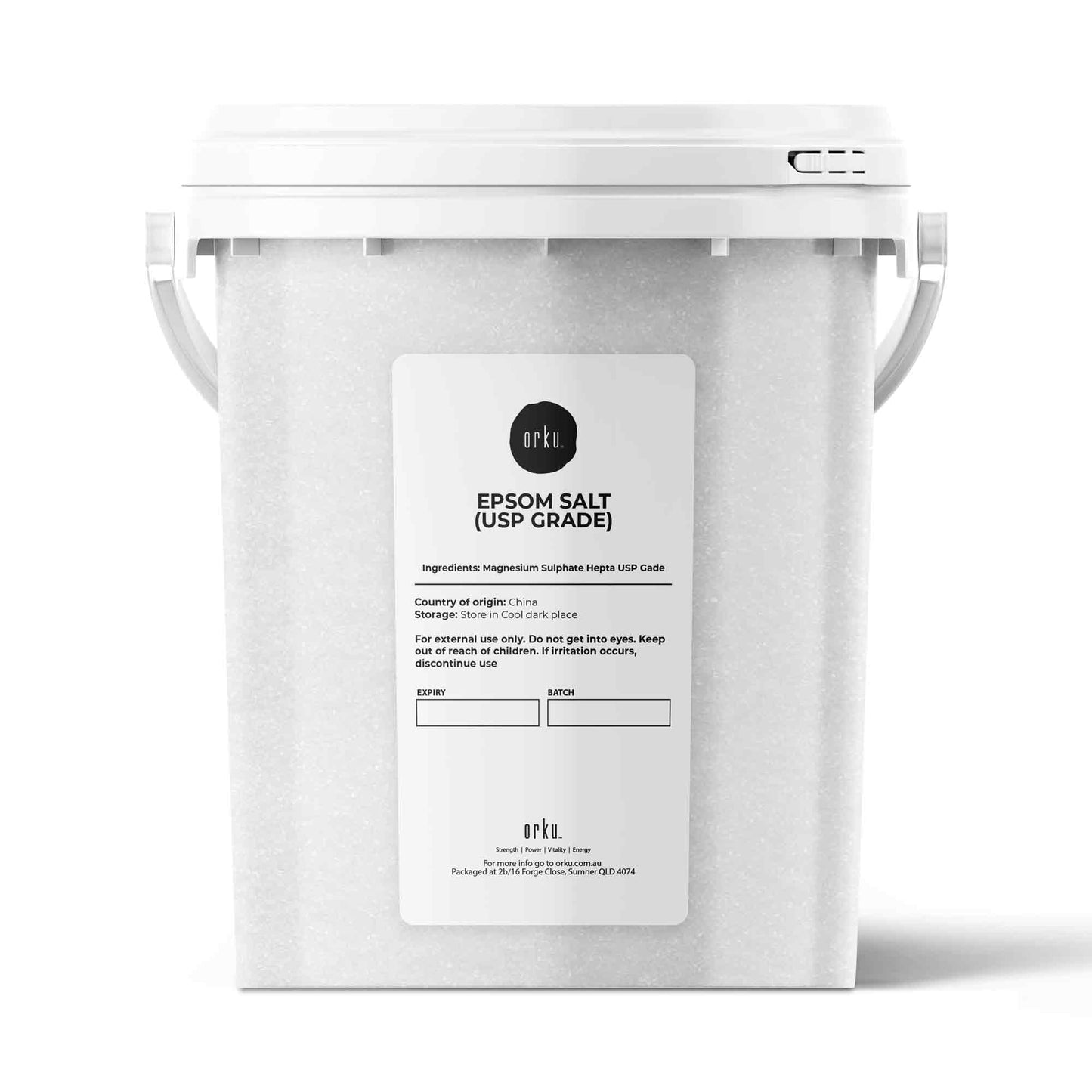 Hlpmedical Orku 1.3kg USP Grade Epsom Salt tub for magnesium sulfate body bath, health and beauty bath additive.