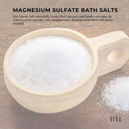 Hlpmedical Orku 20kg Epsom Salt bath salts, USP grade magnesium sulfate for relaxing body baths, health and beauty product