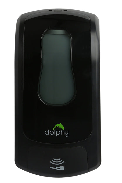 Hlpmedical black automatic soap sanitizer dispenser 1000ML for touchless hand washing in bathroom or kitchen.