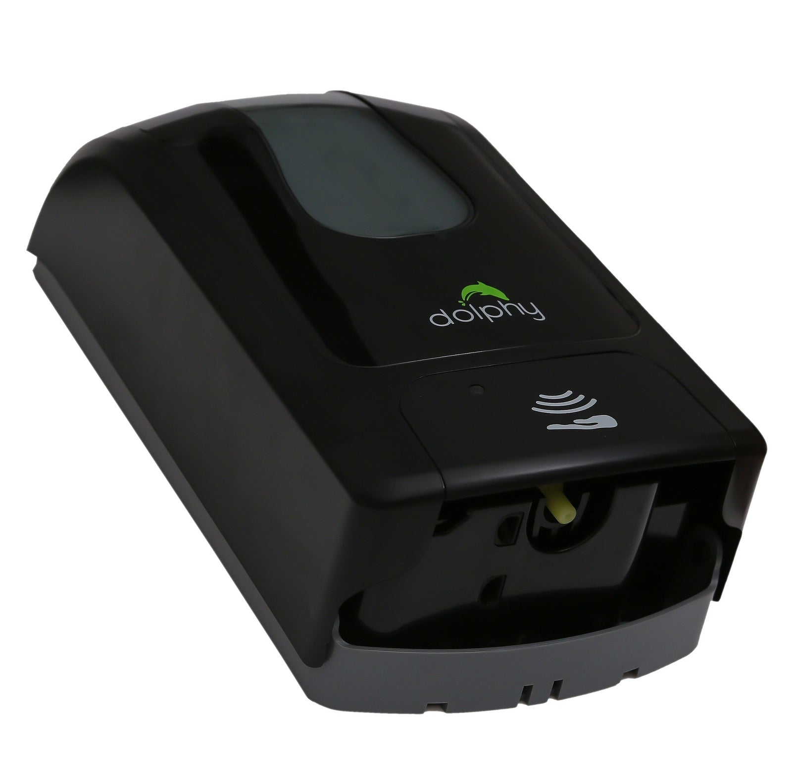 Hlpmedical automatic soap sanitizer dispenser in black, 1000ml, for touchless hand hygiene in bathroom or kitchen settings.