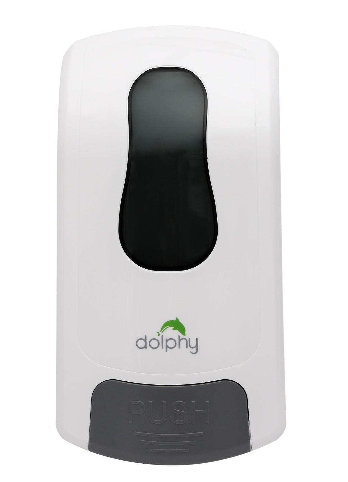 White Hlpmedical manual soap and sanitizer dispenser, 1000ml, for bathroom or health and beauty hand hygiene.