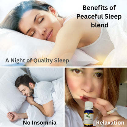 Amrita Court Pure and Essential Oils Peaceful Sleep 10ml from Hlpmedical, natural fragrance for relaxation and restful sleep.