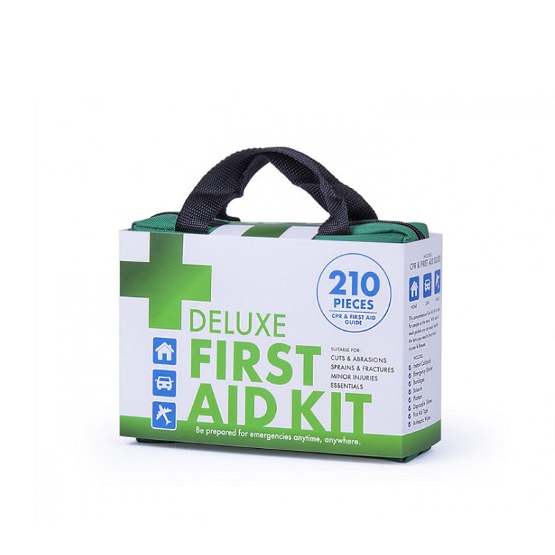 Hlpmedical 210-piece approval deluxe medical first aid kit with bandages, antiseptics, and medical supplies for health and wellbeing.