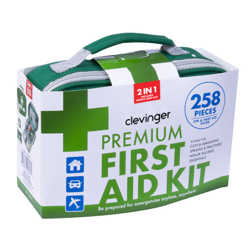 Hlpmedical 258pcs premium first aid kit with medical supplies, travel and family safety set, for emergency health and wellbeing.