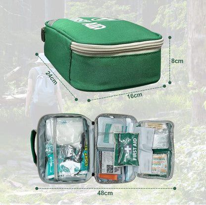 Hlpmedical 3-pack premium first aid kits with 258 pieces, ideal for travel, emergency, family safety, and health care.