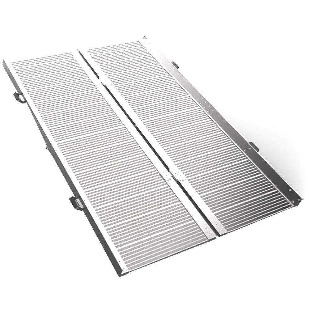 Hlpmedical EQUIPMED 182cm portable aluminum access ramp with 272kg weight capacity for wheelchair, scooter, and rollator access.