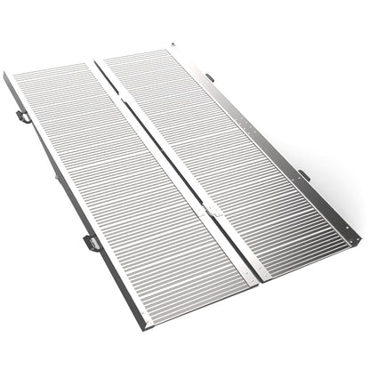 Hlpmedical EQUIPMED 182cm portable aluminum access ramp with 272kg weight capacity for wheelchair, scooter, and rollator access.