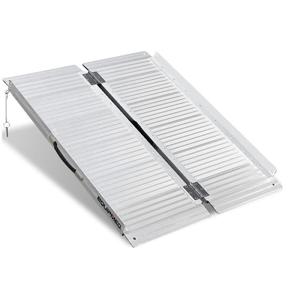 Hlpmedical EQUIPMED 91cm portable folding aluminium access ramp for wheelchair, mobility scooter, and rollator, rated for 272kg.