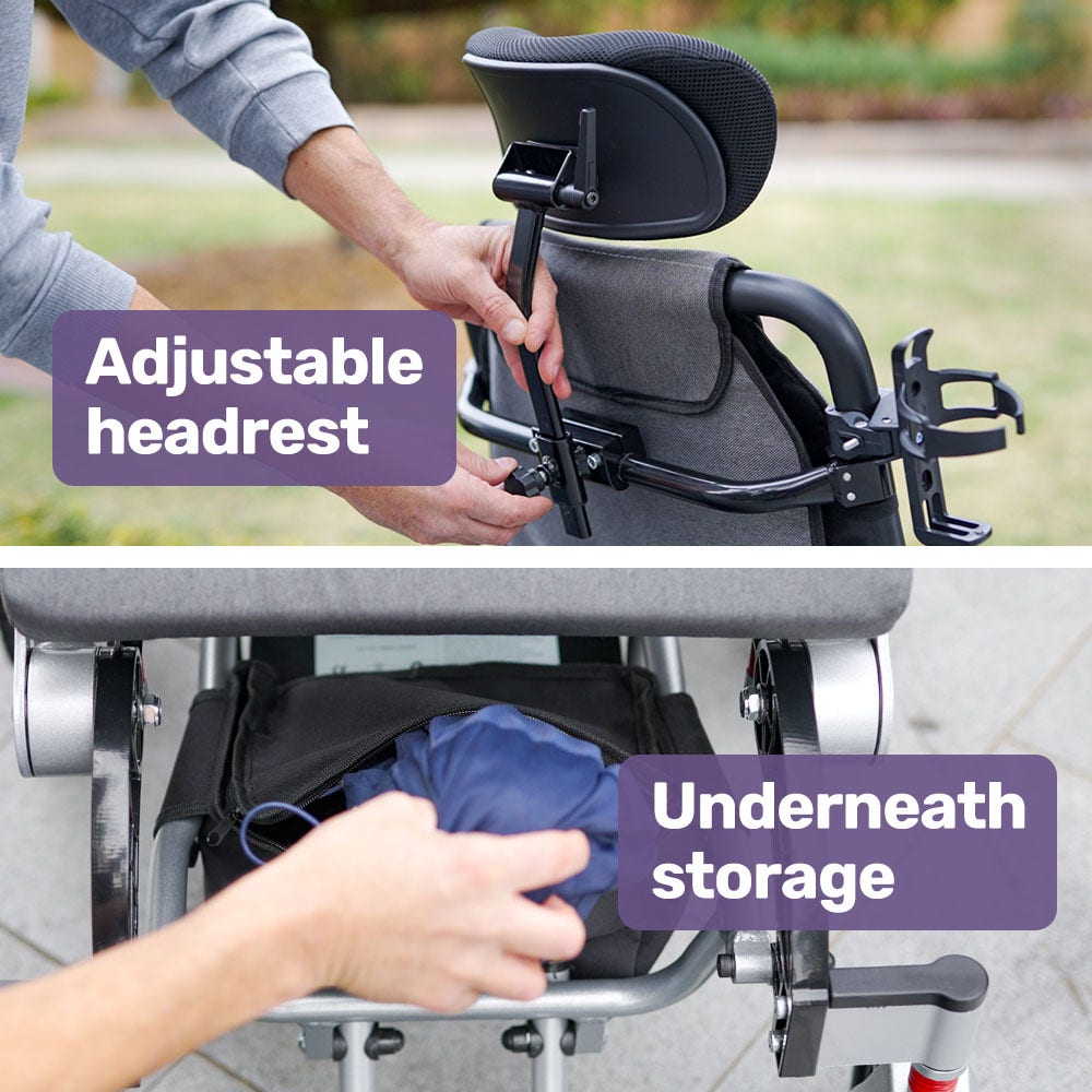 Hlpmedical EQUIPMED electric wheelchair with alloy frame, remote control, lithium battery, black and silver color, designed for mobility.