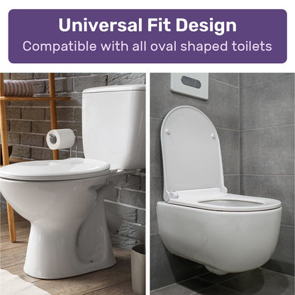 Hlpmedical EQUIPMED raised over toilet seat in white, 10cm height, with lid and sturdy design for mobility and accessibility support