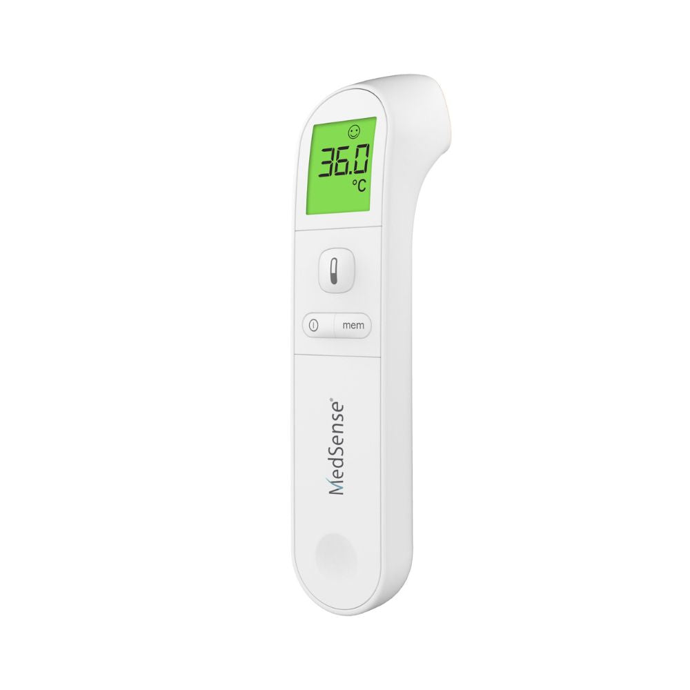 Hlpmedical MedSense Infrared Forehead Thermometer TF01 for accurate temperature reading in health monitoring.