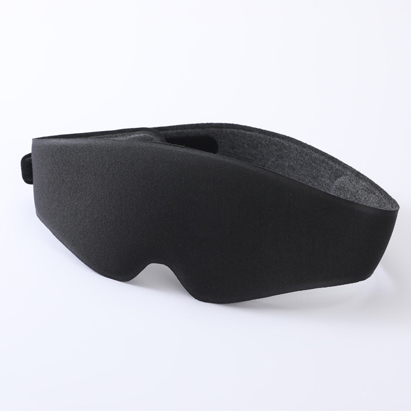 Black 2-piece 3D contour blackout sleep masks by Hlpmedical with adjustable straps, designed for total darkness and comfortable sleep.