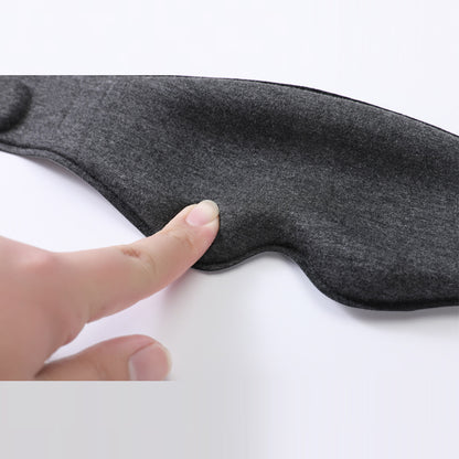 Two black Hlpmedical 3D contour blackout sleep masks with adjustable straps, ergonomic design, providing total darkness for restful sleep.