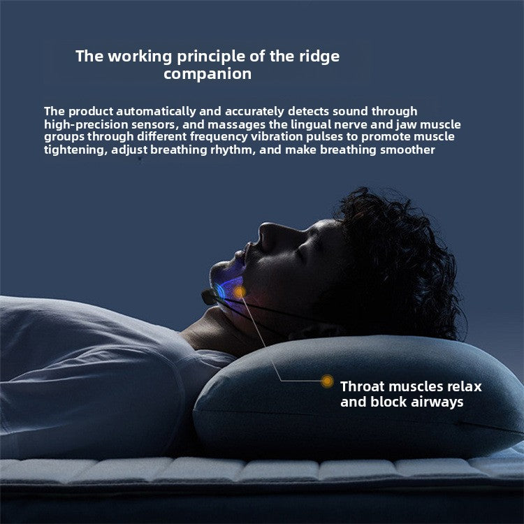 Black Hlpmedical Smart Anti-Snoring Device with TENS pulse technology for quieter sleep, designed to reduce snoring effectively.