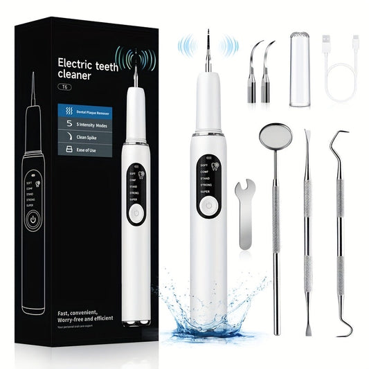 Hlpmedical electric rechargeable tooth cleaner with LED light and 5 modes for oral hygiene and dental care.