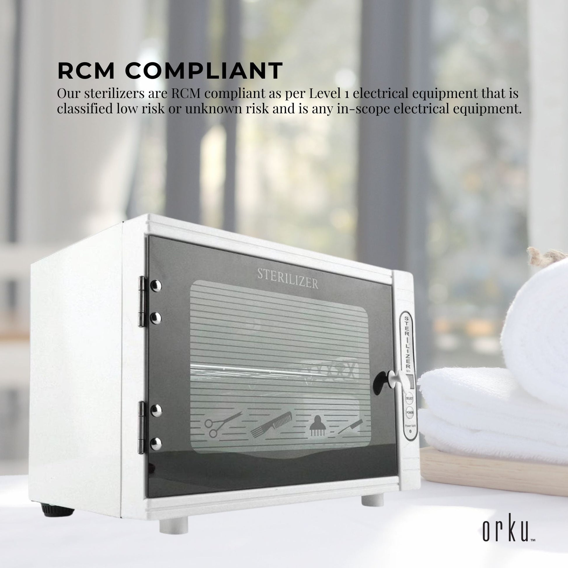 Hlpmedical Orku 10L UV sterilizer box for salon tools, sanitizing beauty equipment and wellness accessories.