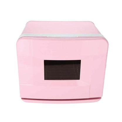 Hlpmedical Orku 8L pink electric towel warmer and UV steriliser cabinet for salon heat sanitizing towels and wellness accessories.
