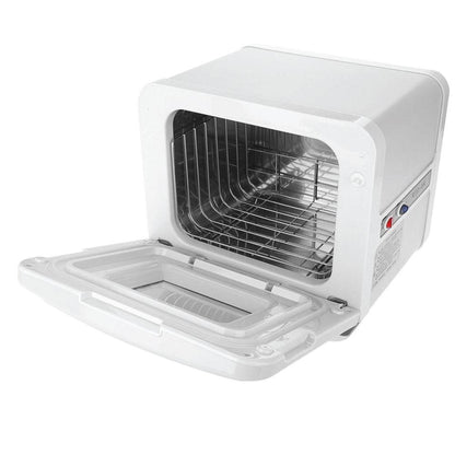Hlpmedical Orku 8L white electric towel warmer and UV steriliser cabinet for salon heat sanitation, health and wellness accessories.