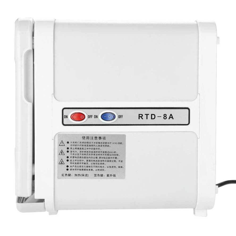 Hlpmedical Orku 8L white electric towel warmer and UV steriliser cabinet for salon heat sanitising and wellness hygiene.