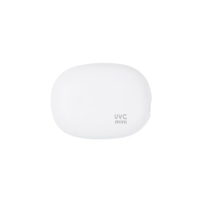 White portable UVC toothbrush sterilizer case by Hlpmedical with automatic 5-minute sanitizer and USB-C charging.