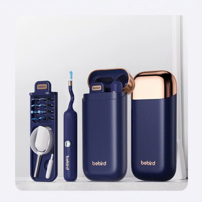 Hlpmedical Smart Visual Ear Cleaner with HD endoscope and precision tweezers in blue, designed for safe ear cleaning for adults and children.