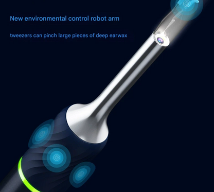 Dark blue Hlpmedical Smart Visual Ear Cleaner with HD endoscope and precision tweezers for safe ear cleaning for adults and children.