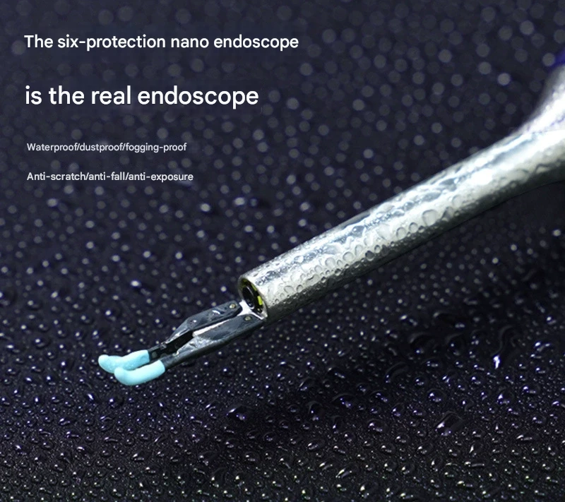 Dark blue Hlpmedical Smart Visual Ear Cleaner with HD endoscope and precision tweezers for safe ear cleaning for adults and children.