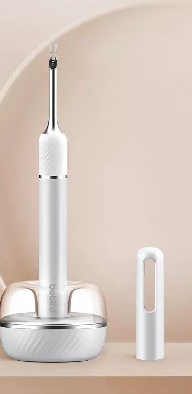 Hlpmedical smart visual ear cleaner with HD endoscope and precision tweezers, white, designed for safe ear cleaning for adults and children.