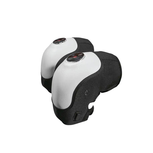 Hlpmedical electric knee massager with air compression, heat, and vibration for pain relief and relaxation.