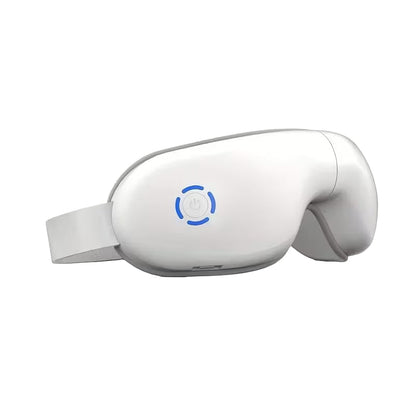 Hlpmedical 4D portable eye massager with heat and music, shown relaxing around the eyes for soothing massage and relaxation.