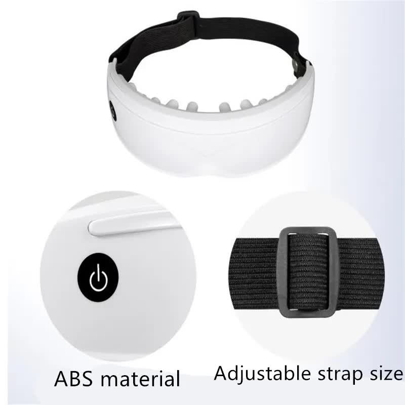 Black Hlpmedical rechargeable heated eye massager with touch control, designed for daily relaxation and eye comfort.