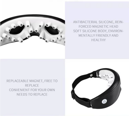 Black Hlpmedical rechargeable heated eye massager with touch control for daily relaxation and eye comfort.