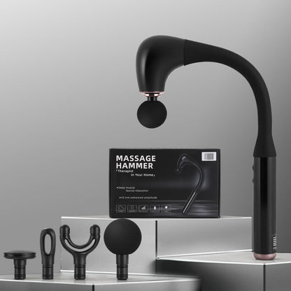 Everfit Massage Gun by Hlpmedical with U-shaped handle and four massage heads for percussion therapy and muscle relaxation.